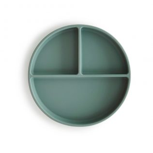 Plato Silicona con ventosa y compartimentos Cambridge Blue – Mushie